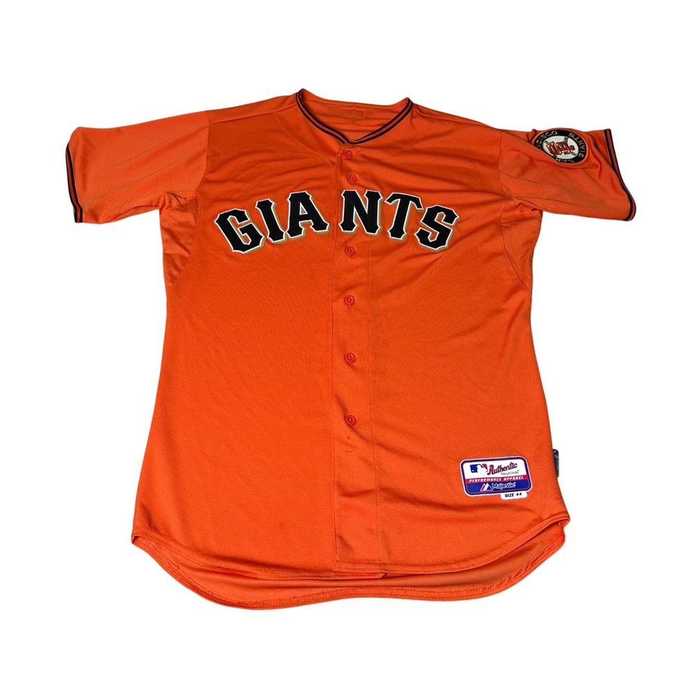 Majestic San Francisco Giants Orange Baseball Jersey Authentic Collection 44